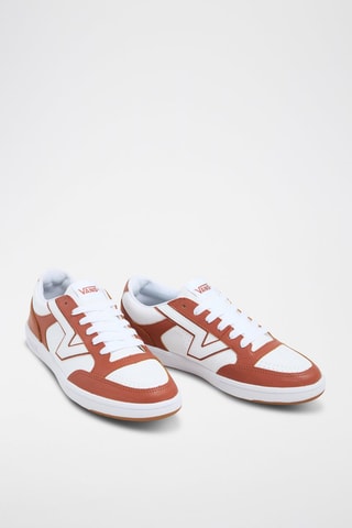 Baskets en cuir Lowland - Marron et blanc - Vans