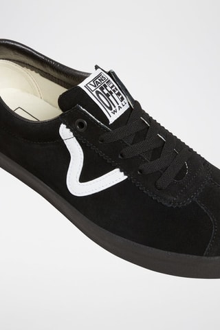 Baskets en cuir Sport Low - Noir - Vans
