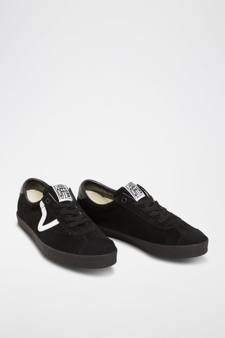 Baskets en cuir Sport Low - Noir - Vans