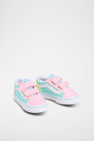 Baskets en cuir Old Skool V - Rose et vert