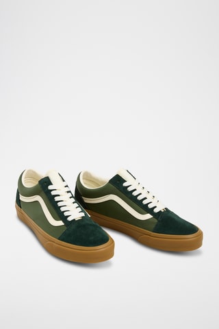 Baskets en cuir Old Skool - Vert foncé