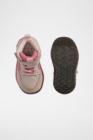 Baskets montantes en nubuck MTE Mini Crest - Beige et vieux rose