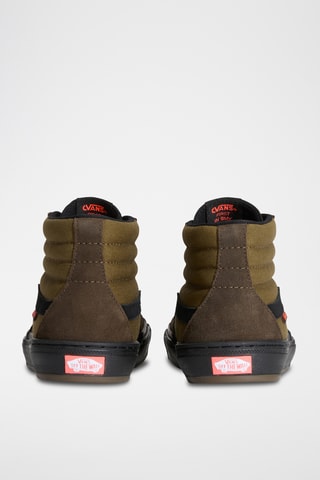 Baskets montantes en nubuck BMX Sk8-Hi - Marron foncé et kaki