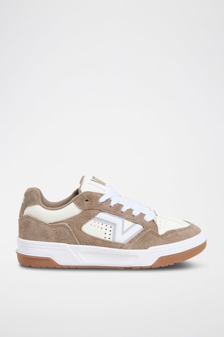 Baskets en nubuck Upland - Marron clair et blanc