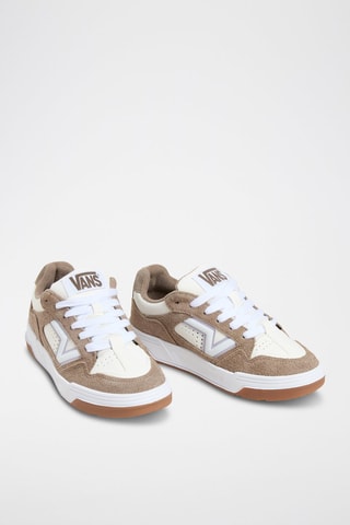 Baskets en nubuck Upland - Marron clair et blanc