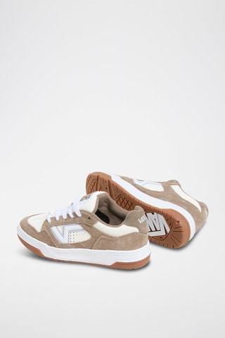 Baskets en nubuck Upland - Marron clair et blanc