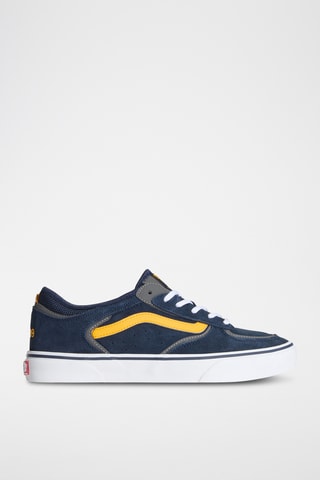 Baskets en nubuck Skate Rowley - Bleu marine et jaune