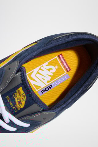 Baskets en nubuck Skate Rowley - Bleu marine et jaune