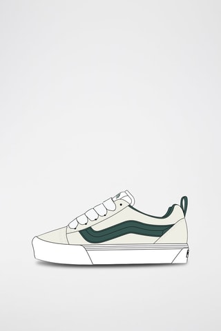 Baskets en cuir Knu Skool - Ecru et vert