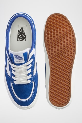 Baskets en cuir Rowley Classic - Bleu roi et blanc