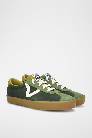Baskets en cuir Sport Low - Vert foncé