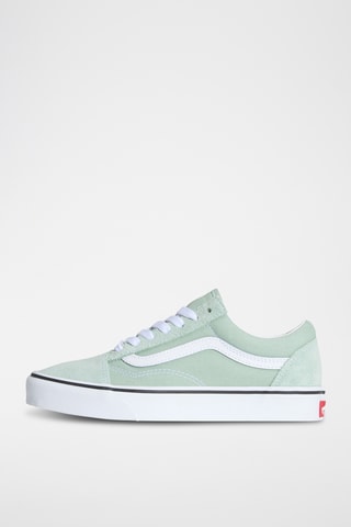 Baskets en cuir Old Skool - Vert sauge et blanc