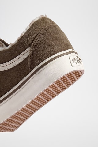 Baskets fourrées en nubuck Old Skool - Marron foncé
