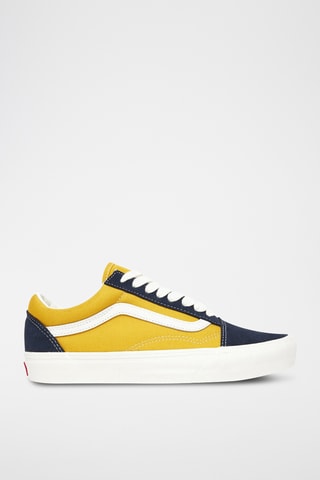 Baskets en cuir Old Skool - Jaune et bleu marine