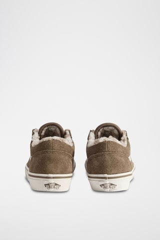 Baskets fourrées en cuir Old Skool - Kaki