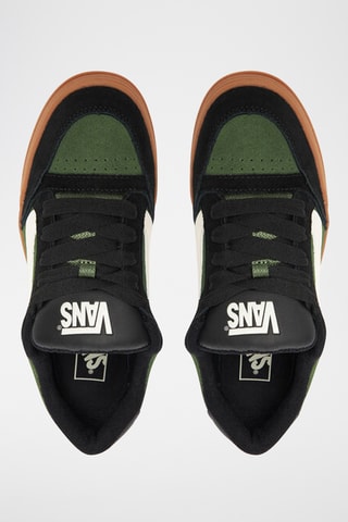 Baskets en nubuck Hylane - Noir et vert foncé