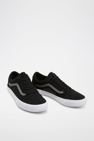 Chaussures de skateboard en cuir Old Skool - Noir - Vans