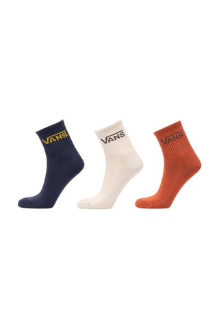 3 paires de chaussettes - Bleu nuit, blanc et orange