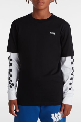 T-shirt trompe-l'œil - Noir