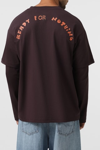 T-shirt trompe-l’œil - Violet