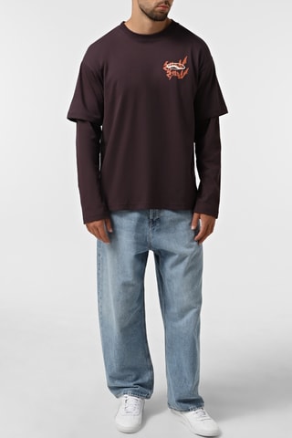 T-shirt trompe-l’œil - Violet