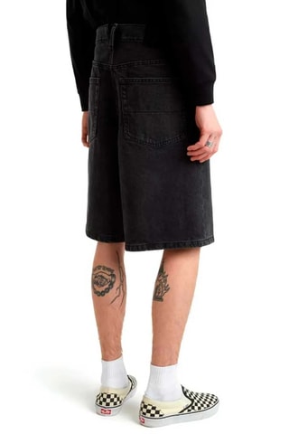 Short loose en jean - Noir