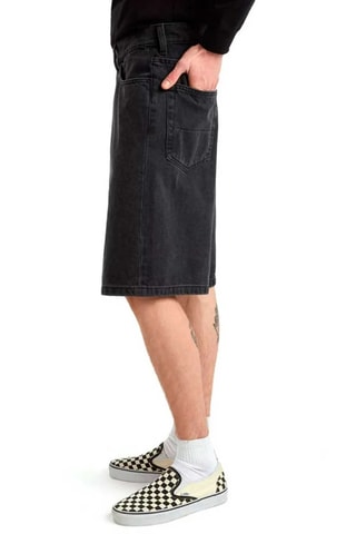 Short loose en jean - Noir