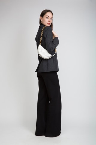 Mini pouch de couro de vitelo The Belt - Cru e dourado - Bottega Veneta