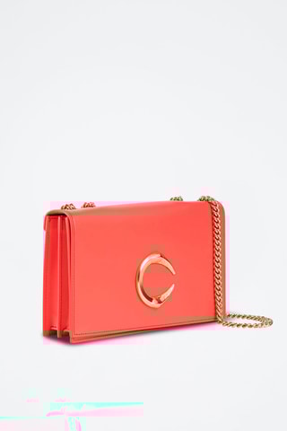 Mala de ombro em couro - Vermelho - Cavalli Class