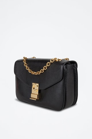 Mala tiracolo de couro Medium C - Preto - Céline