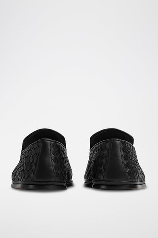 Slippers de couro Intrecciato - Preto - Bottega Veneta