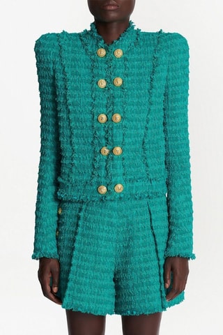 Casaco em tweed - Verde - Balmain