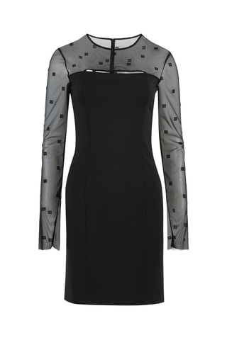 Vestido justo bi-matéria - Preto - Givenchy