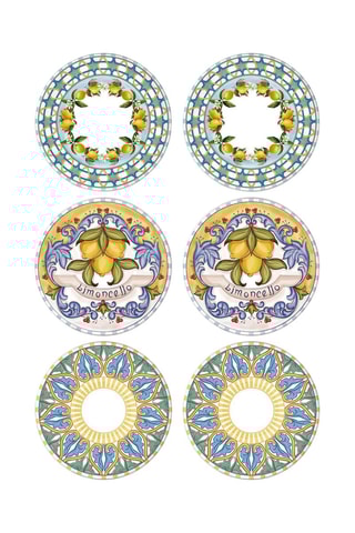 6 pratos rasos de cerâmica - 19 cm