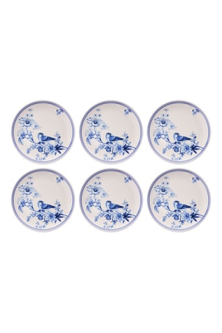 6 pratos para sobremesa em cerâmica - 19,3 cm