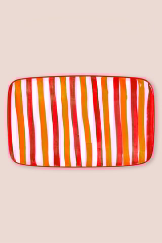 Travessa em cerâmica - 34 x 25 x 2 cm