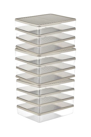 12 boîtes alimentaires - 27,5 x 22 x 5 cm