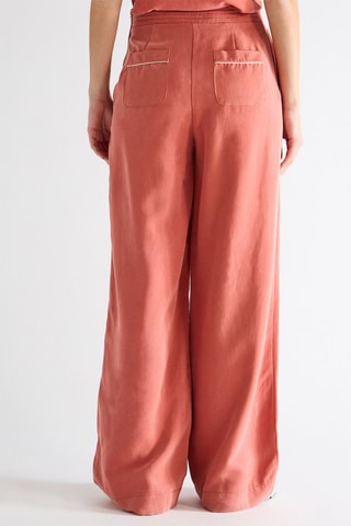 Pantalon taille haute - Rouge