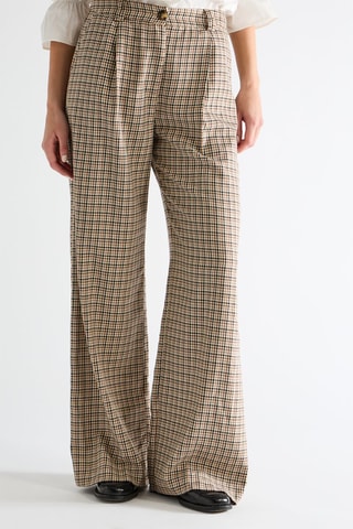 Pantalon taille haute - Marron