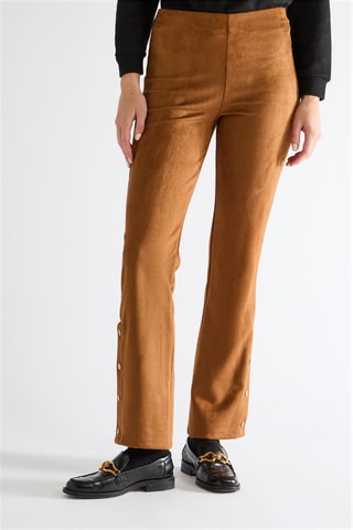 Pantalon taille haute - Camel