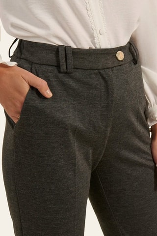 Pantalon taille haute - Gris