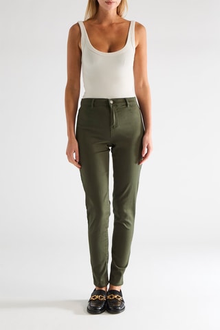 Pantalon taille haute - Vert foncé