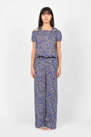 Pantalon taille haute - Indigo