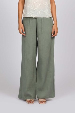 Pantalon taille haute - Kaki