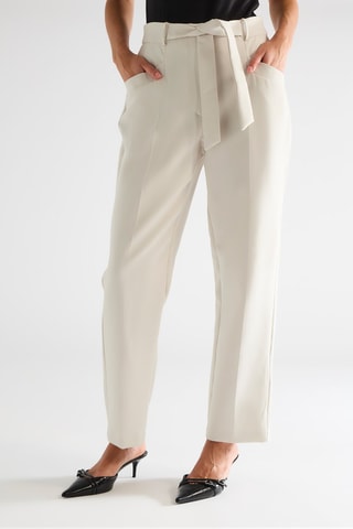 Pantalon taille haute - Gris