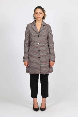 Manteau - Ecru et rouge