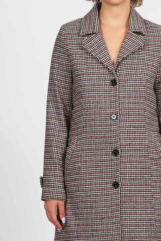 Manteau - Ecru et rouge