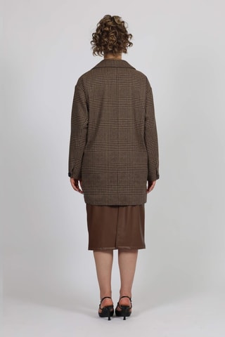 Manteau - Beige et marron foncé