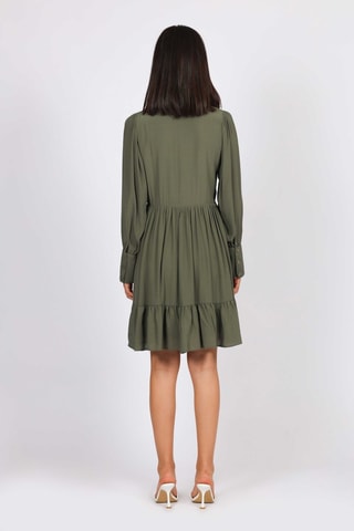 Robe chemise en jean - Kaki