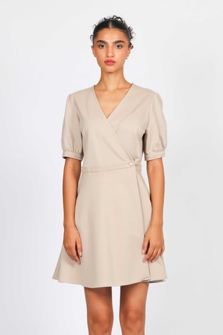 Robe portefeuille - Beige